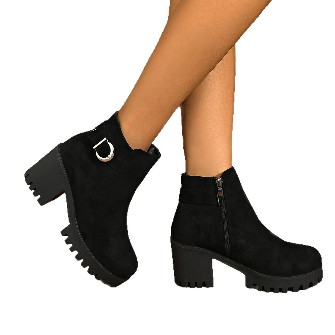 Women Fashionable Kick-High Ankle Boots Mune Fashion