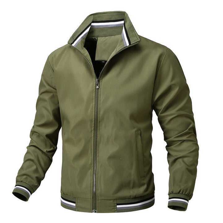 Men's Elegant Sports Jacket with High Collar Mune Fashion