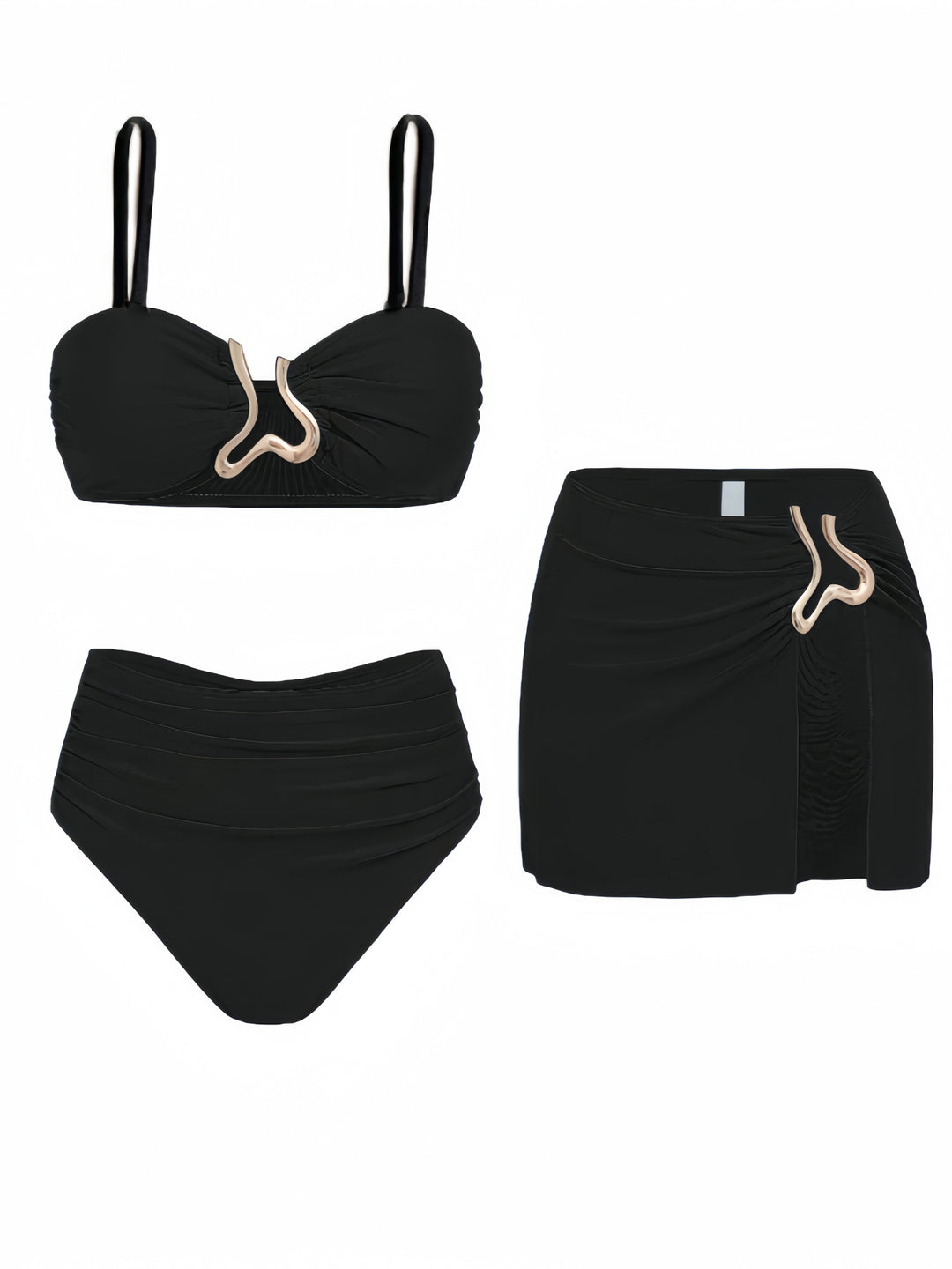 Women's bikini set with elegant wrap skirt and fashionable design Mune Fashion