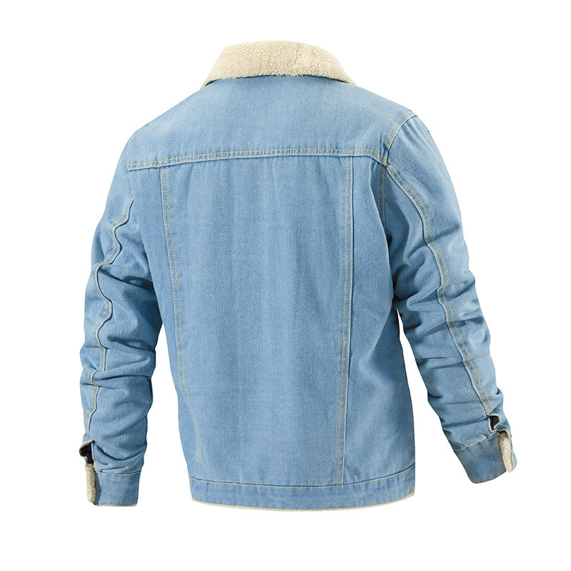 Men's Fleece-Lined Denim Jacket Mune Fashion