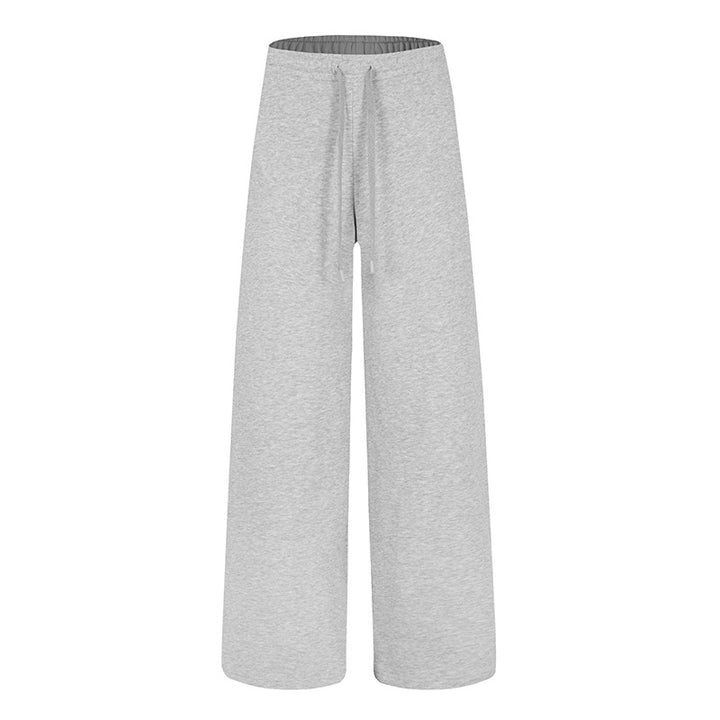 Women's Loose Lounge Jogging Pants with High Waist and Drawstring Mune Fashion