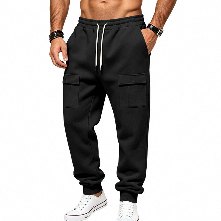 Men's Cargo Jogging Pants with Elastic Waist and Patch Pockets Mune Fashion