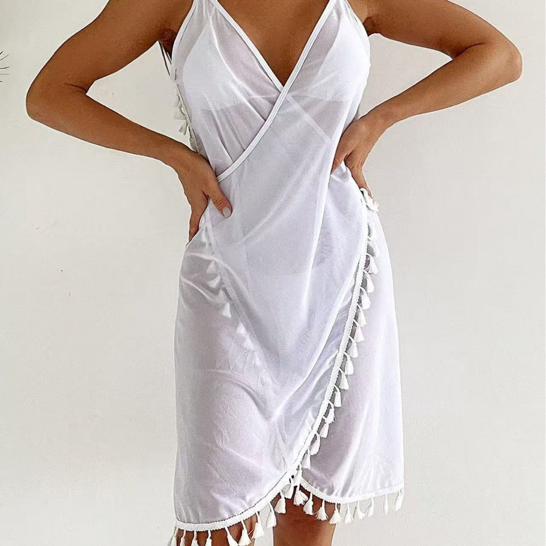 Women’s beach dress with playful fringes Mune Fashion