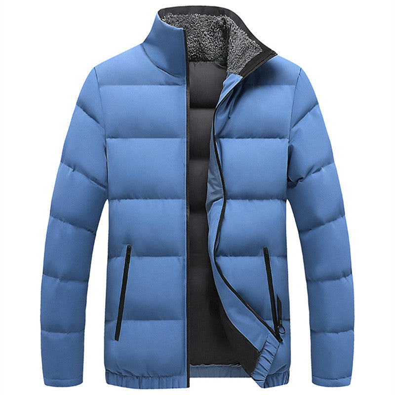 Men's Padded quilted jacket with Sherpa inner collar, windproof membrane and zip pockets Mune Fashion