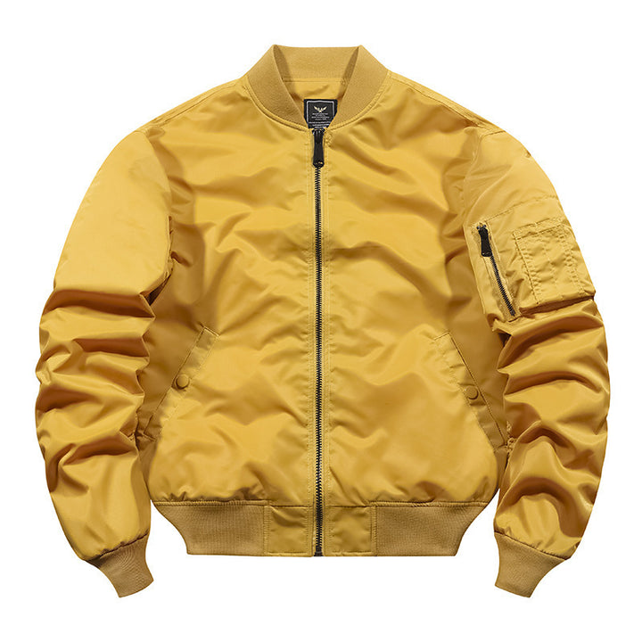 Men's bomber jacket in pilot style with water-repellent nylon shell and sleeve utility pocket Mune Fashion