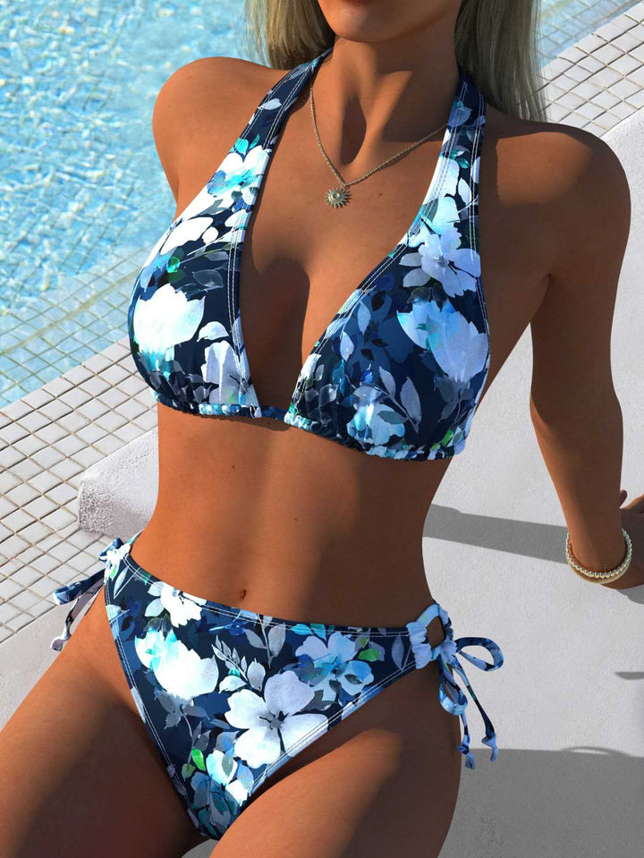 Women's triangle bikini with elegant animal print and adjustable straps Mune Fashion