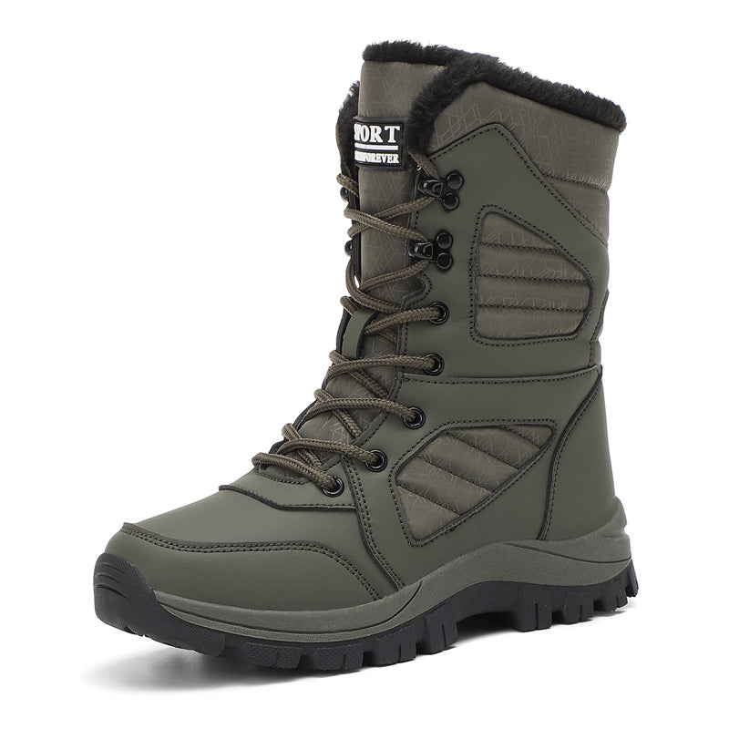Ladies thermal snow boots with quilted insulation, teddy lining, and grippy profile sole Mune Fashion