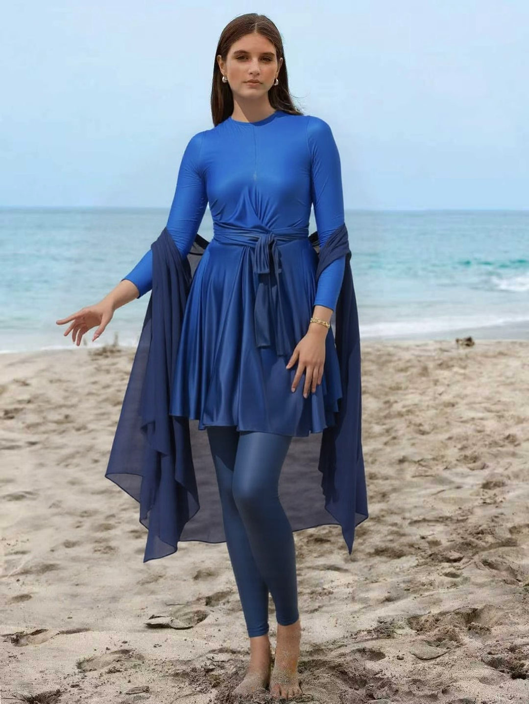 Women's stylish swimsuit with wrap skirt Mune Fashion
