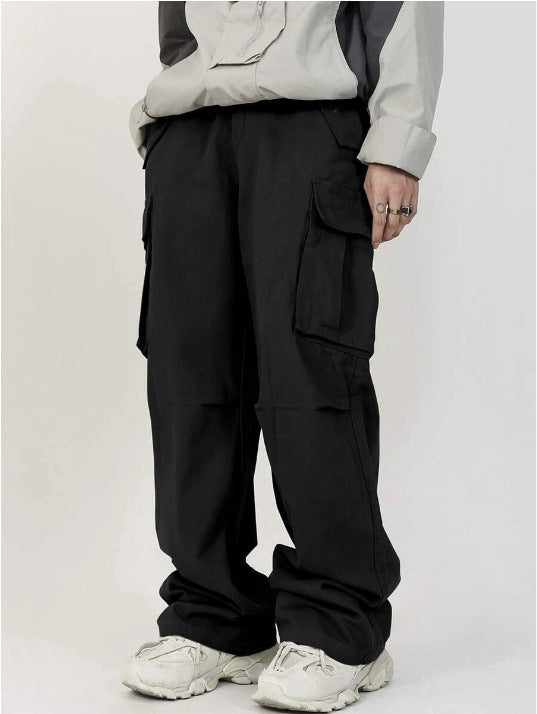 Men's Loose Utility Cargo Pants with Multi-Function Pockets & Casual Baggy Fit Mune Fashion