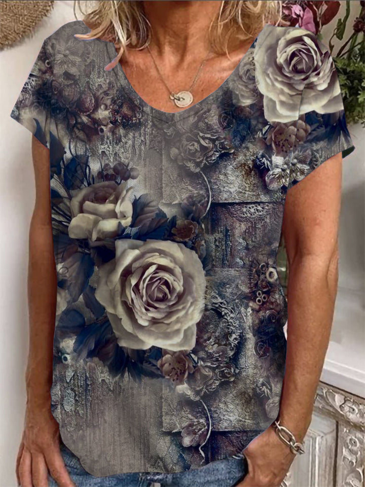 Ladies Loose Blouse with Colorful Paisley Pattern Mune Fashion