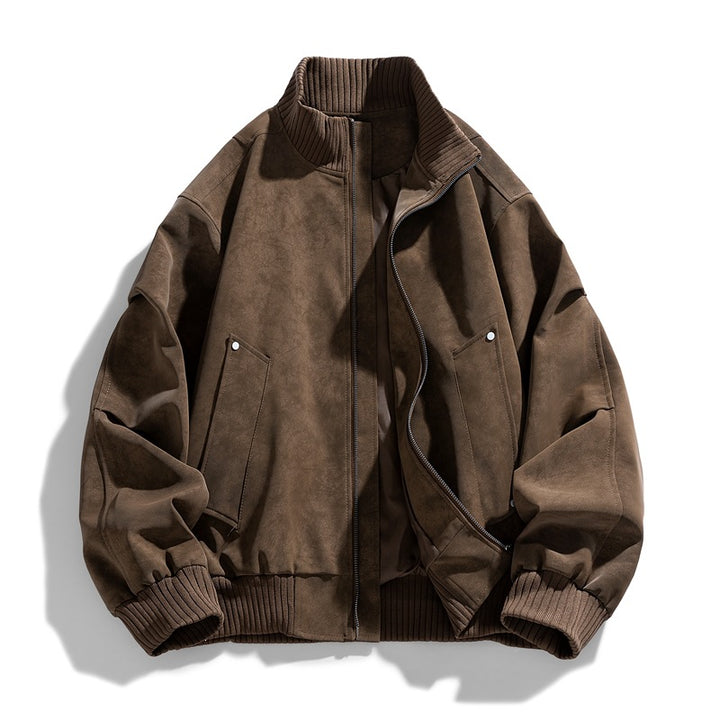 Men's Fashion Bomber Jacket made of Faux Leather Mune Fashion