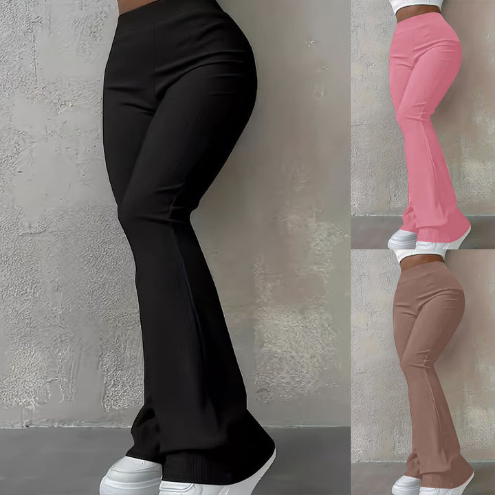 Women's High-Waist Bootcut Pants with figure-shaping Stretch Fit Mune Fashion