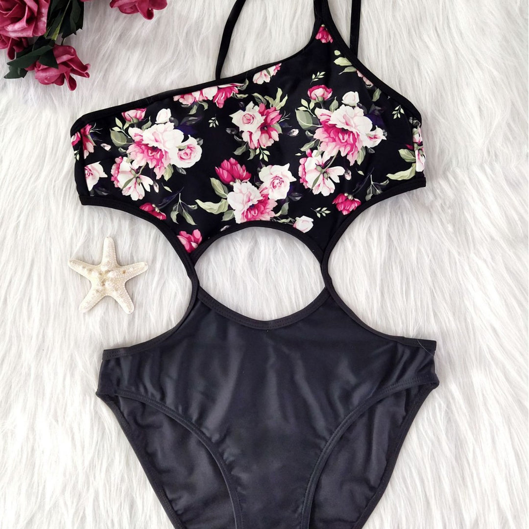 Women’s One-Piece Swimsuit with Floral Print Mune Fashion