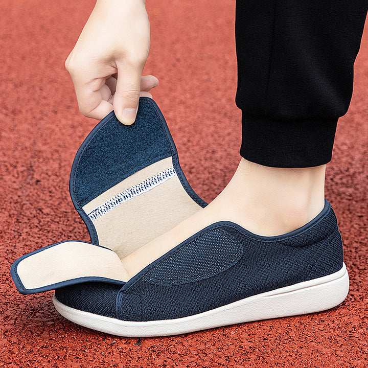 Men's orthopedic slipper with adjustable Velcro, breathable mesh and shock-absorbing foam sole Mune Fashion