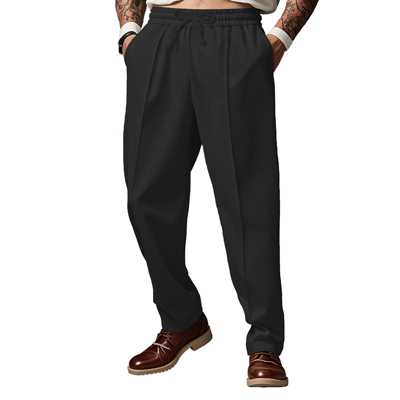 Men's sporty joggers with elastic waistband and front center seam Mune Fashion