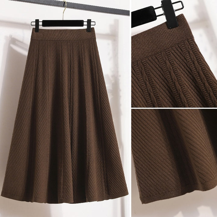 Ladies Elegant, Swirly Knit Skirt Mune Fashion