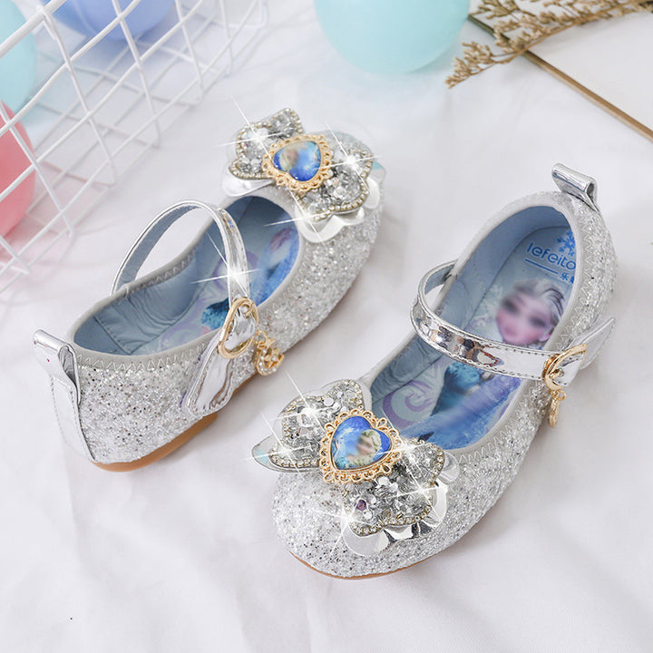 Girls Glittery Ballerina Shoes with Heart Detailing Mune Fashion
