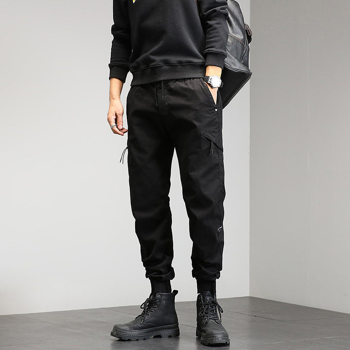 Men's Technical Cargo Jogging Pants with Cuffs and Multifunctional Pockets Mune Fashion