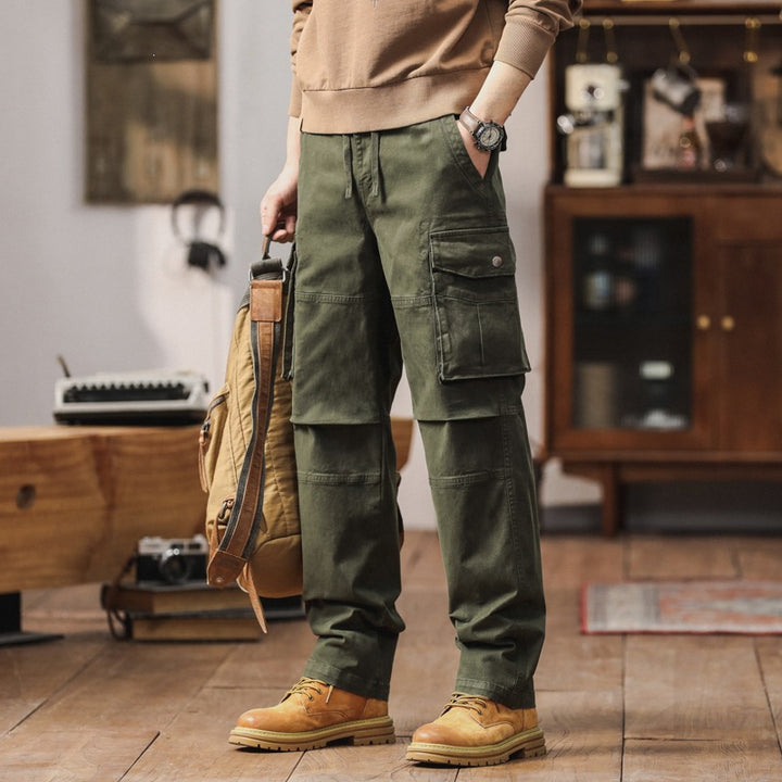 Men's cargo pants with reinforced knee areas and multi pockets Mune Fashion