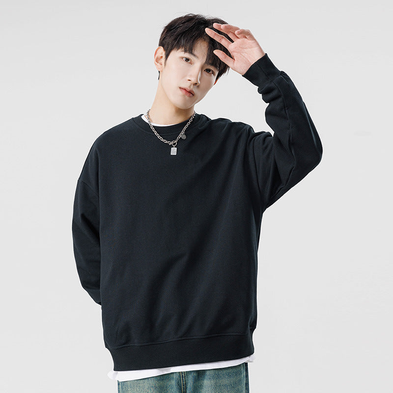 Unisex Oversize Crew Neck Sweatshirt made from heavy cotton blend with ribbed hem and raglan sleeves Drune