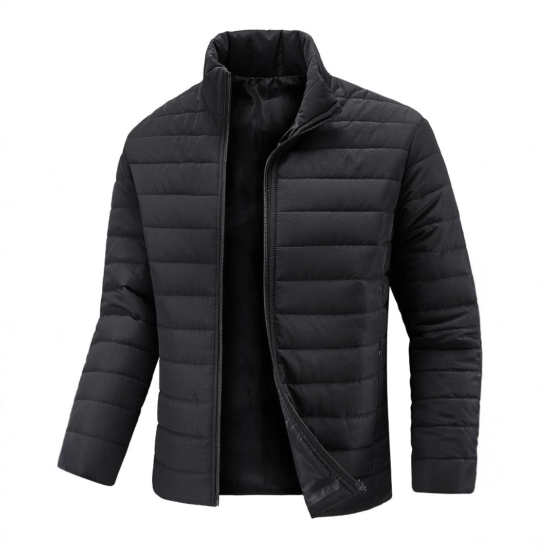 Men's ultra-light quilted stand collar insulation jacket with concealed zipper Mune Fashion