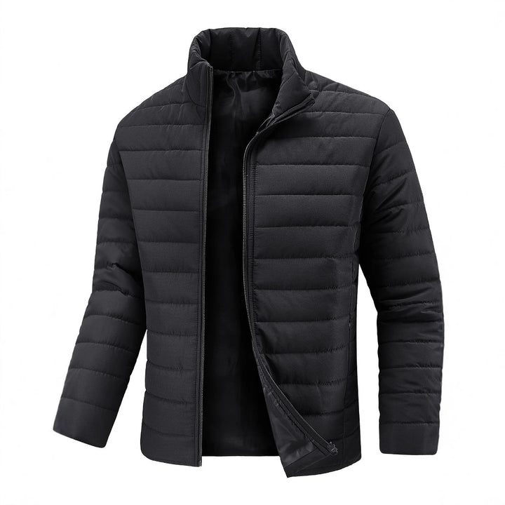 Men's ultra-light quilted stand collar insulation jacket with concealed zipper Mune Fashion