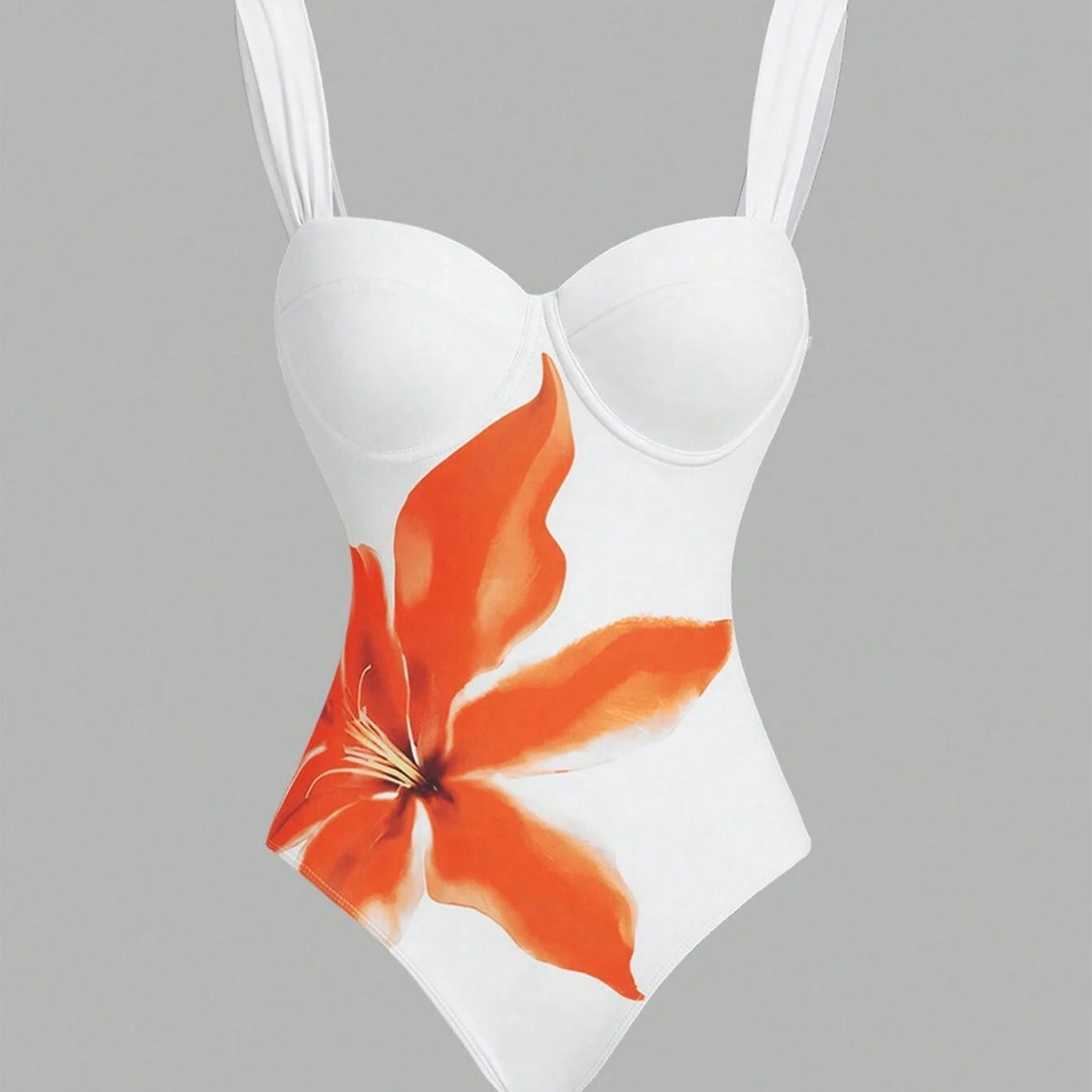Women's swimsuit with elegant floral design and matching wrap skirt Mune Fashion