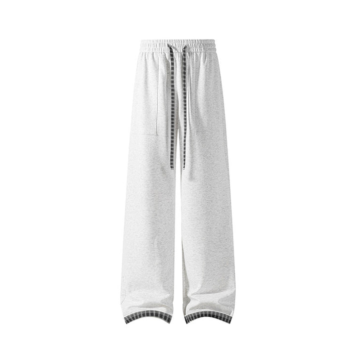Women Wide Cut Lounge Sweatpants with High Elastic Waistband and Extra Long Cords Mune Fashion