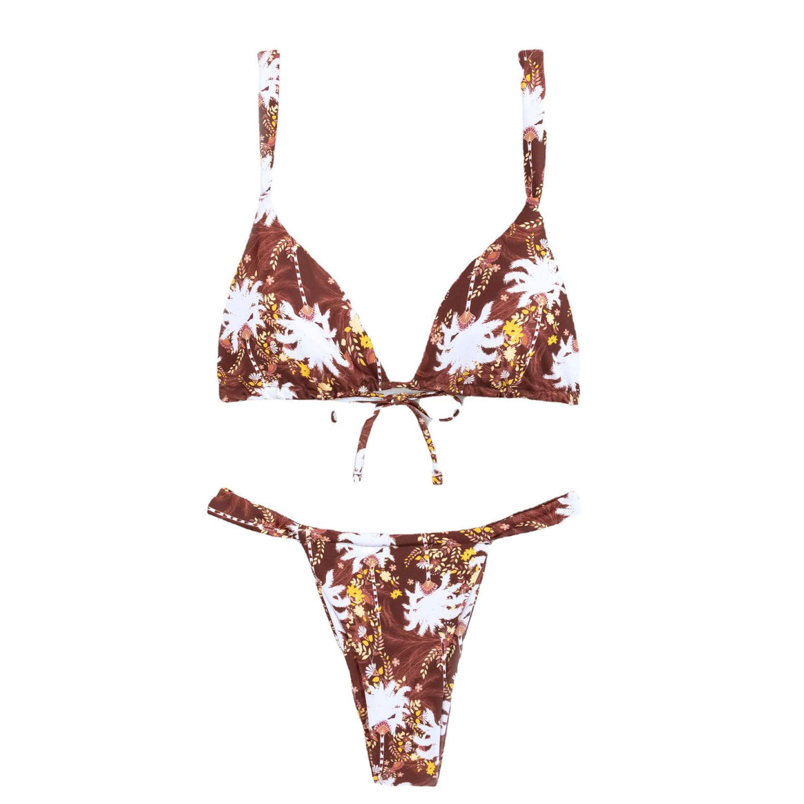 Women's floral patterned triangle bikini with high cut Mune Fashion