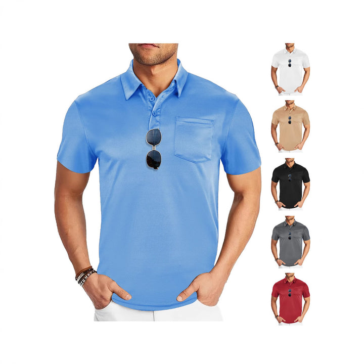 Men's functional polo shirt with chest pocket and breathable mesh structure Mune Fashion