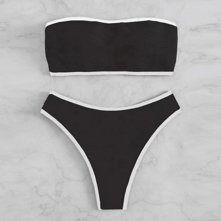 Women's Bandeau Bikini Set with Textured Design Mune Fashion