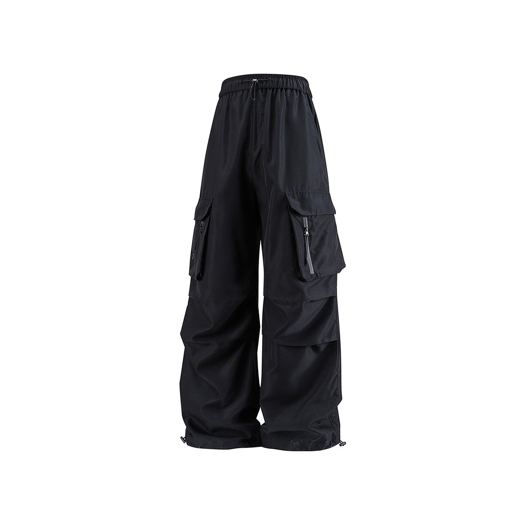 Men's Loose Tech Cargo Pants with Elastic Waistband, Multi-Pocket Cargo Pockets and Drawstring Closure Drune