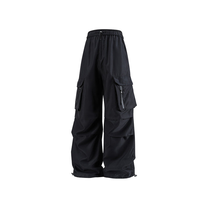 Men's Loose Tech Cargo Pants with Elastic Waistband, Multi-Pocket Cargo Pockets and Drawstring Closure Drune