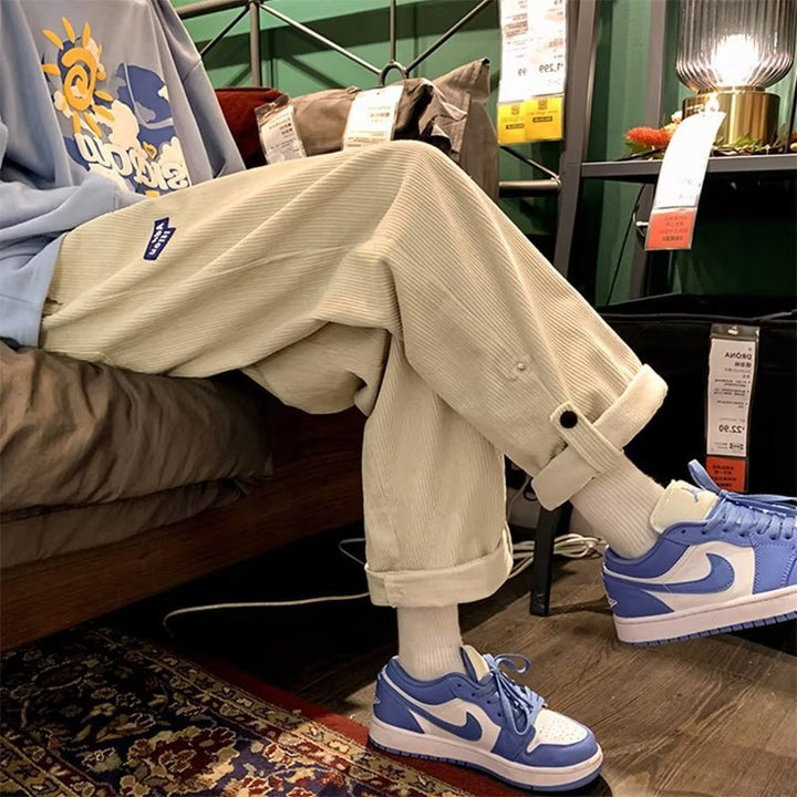 Men's Fashionable Corduroy Pants with Casual Fit Mune Fashion