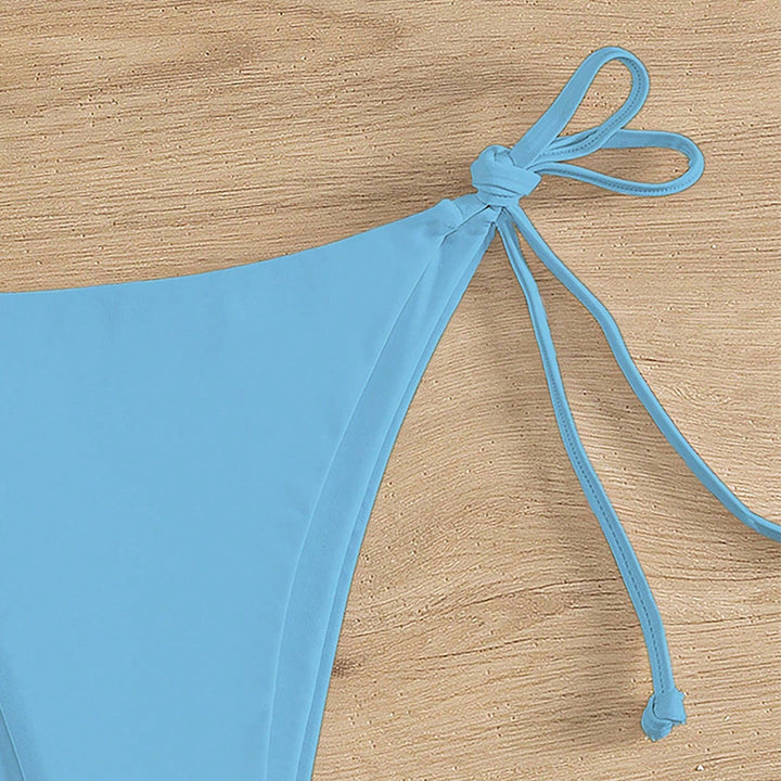 Women's High-Cut Bikini Bottom with Adjustable Ties Mune Fashion