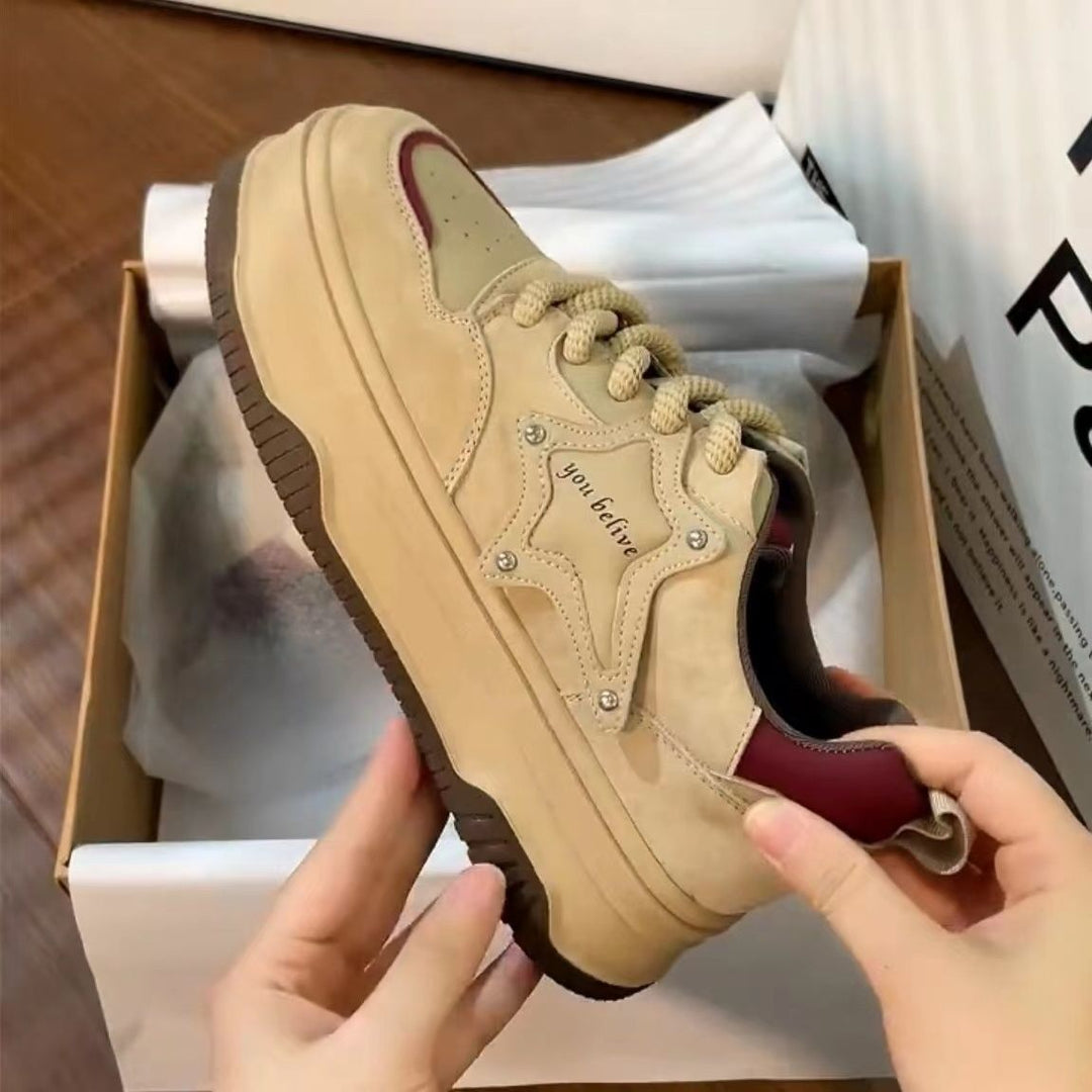 Ladies Platform Sneakers with Star Design by Mune Fashion
