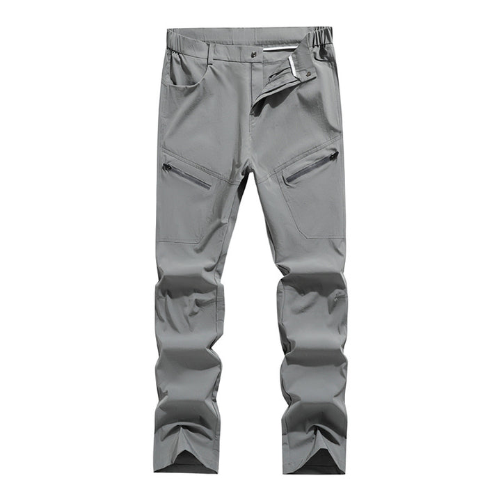 Men's ergonomic stretch trekking pants with concealed zipper pockets and pre-shaped knees Mune Fashion