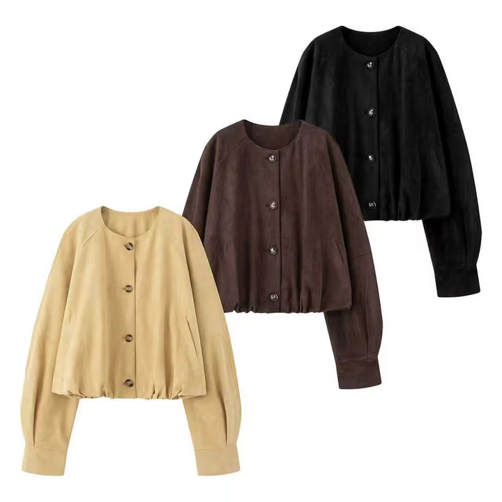 Women's Fashionable and Casual Suede Jacket