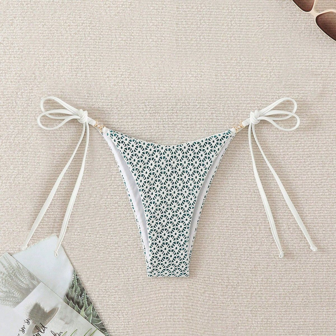 Women's bikini bottom with side ties and floral pattern Mune Fashion