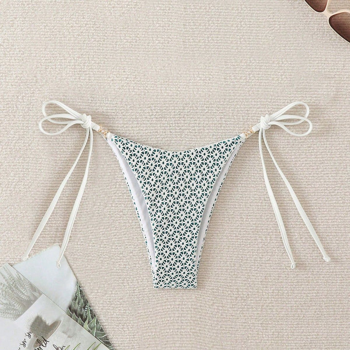 Women's bikini bottom with side ties and floral pattern Mune Fashion