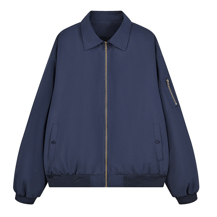 Men's Lightweight Oversized Transitional Bomber Jacket with Arm Pocket & Elastic Hem Mune Fashion