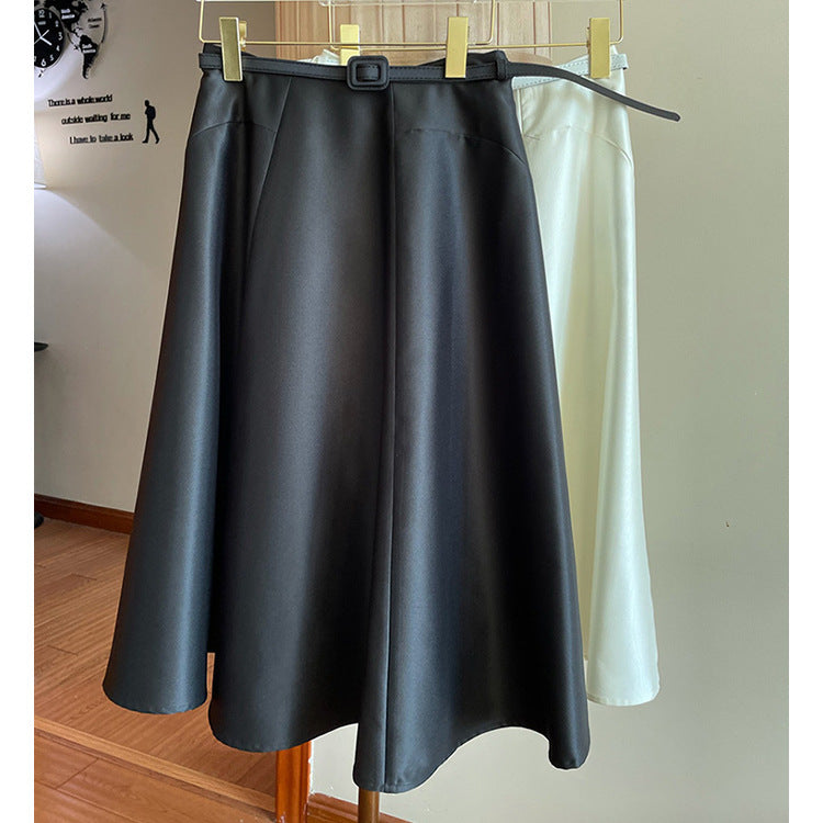 Women’s Midi Skirt with Elegant Waistband Mune Fashion