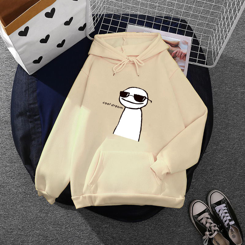 Women’s hoodie with minimalist graphic, loose oversized fit and kangaroo pocket Mune Fashion