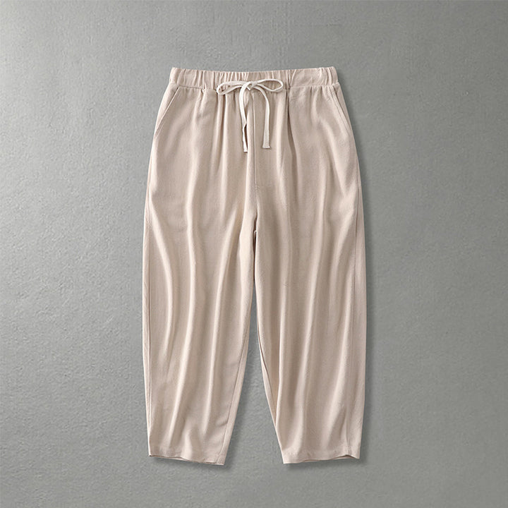 Women's loosely cut leisure pants with elastic waistband and drawstring Mune Fashion