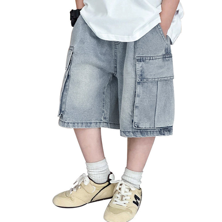 Boys Cargo Shorts with Practical Pockets Mune Fashion