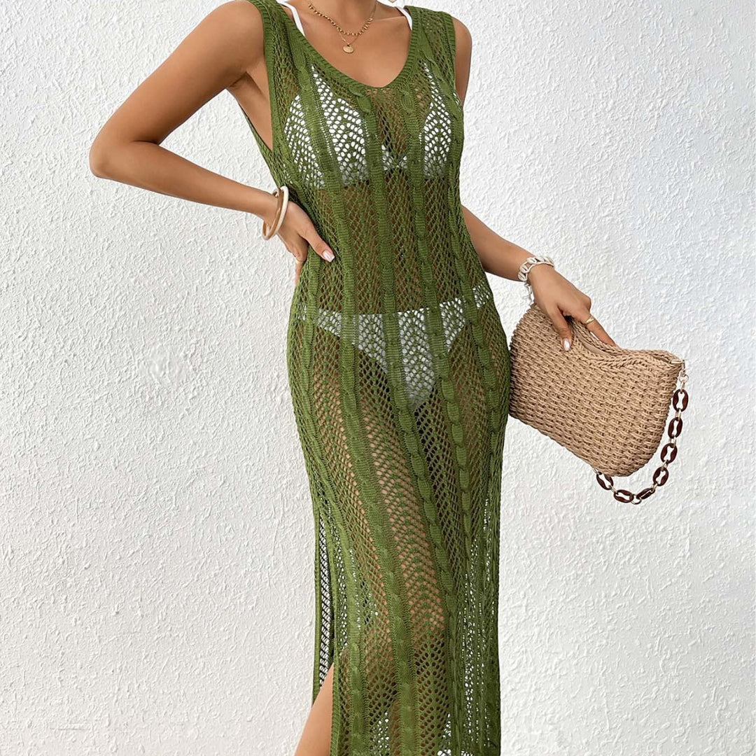 Women elegant crochet sarong with transparent design Mune Fashion