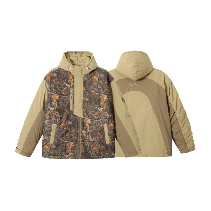 Men's waterproof camouflage field jacket with hood, thermal insulation and utility details Mune Fashion