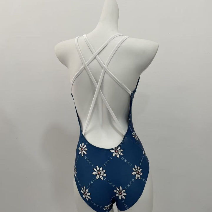 Ladies' one-piece swimsuit with floral pattern and adjustable straps Mune Fashion
