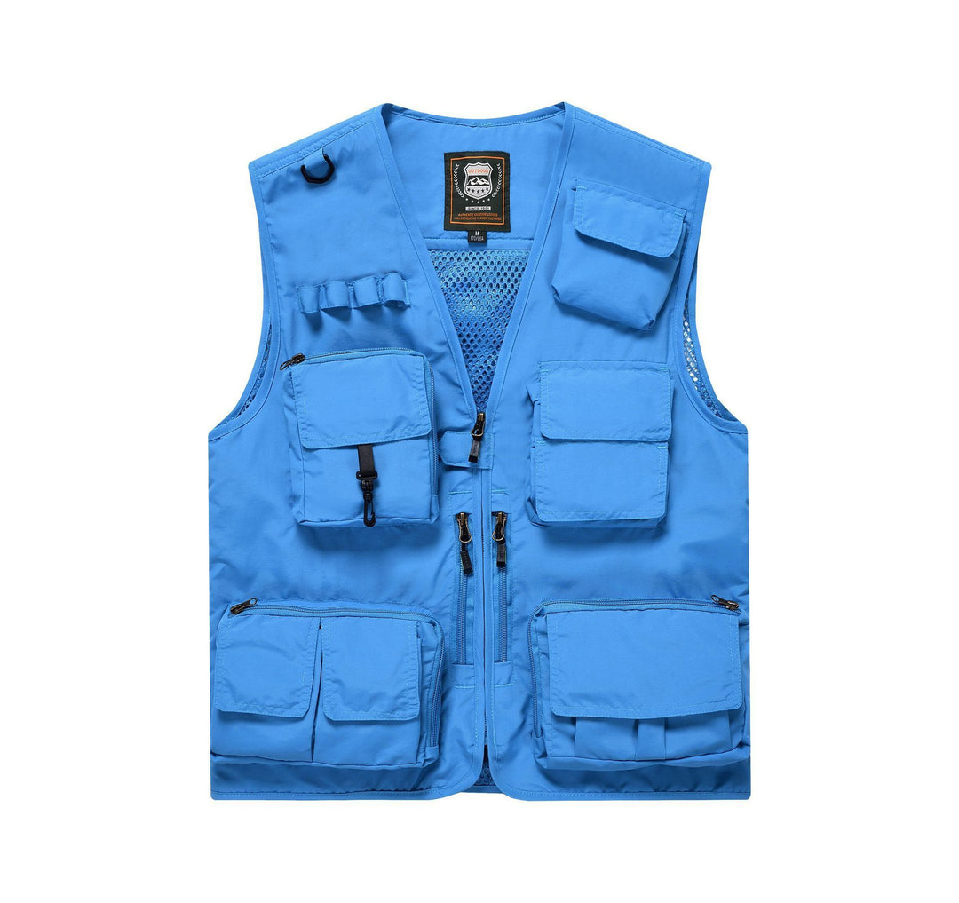 Men's multifunctional fishing and utility vest with mesh insert Mune Fashion