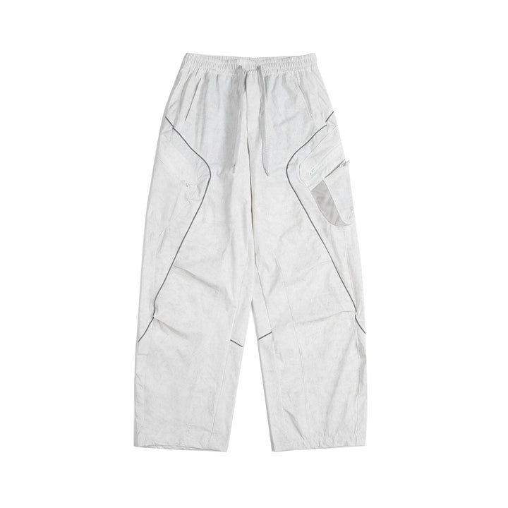 Unisex Cargo Culotte Pants with elastic waistband, zip pockets and mesh inserts Mune Fashion